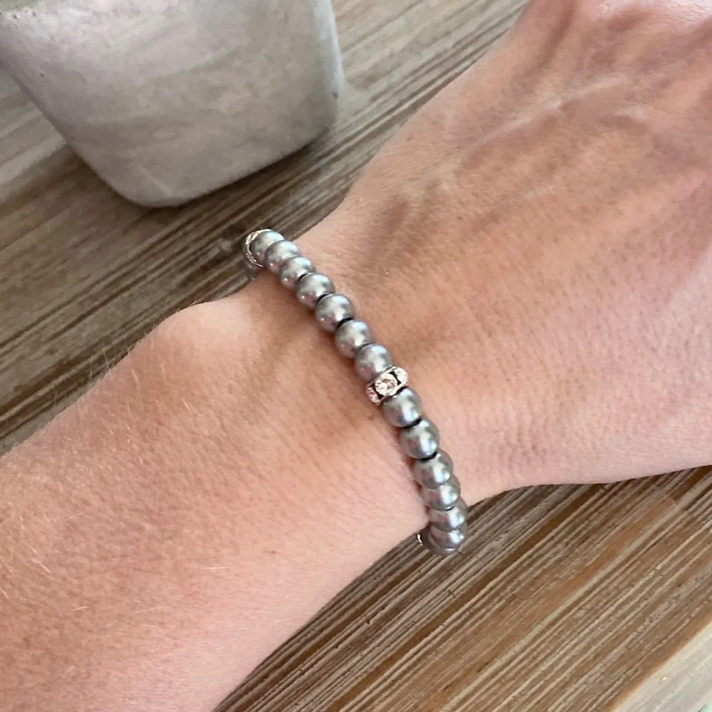 Silver Swarovski Pearl Bracelet